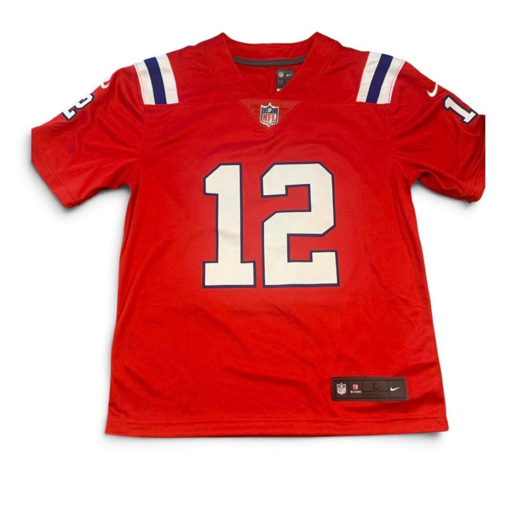 Tom Brady New England Patriots Nike On Field Jersey Youth Large 14/16 Red